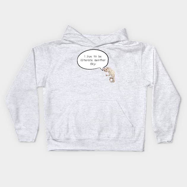 Ava continues to be illiterate Kids Hoodie by AwkwardDuckling